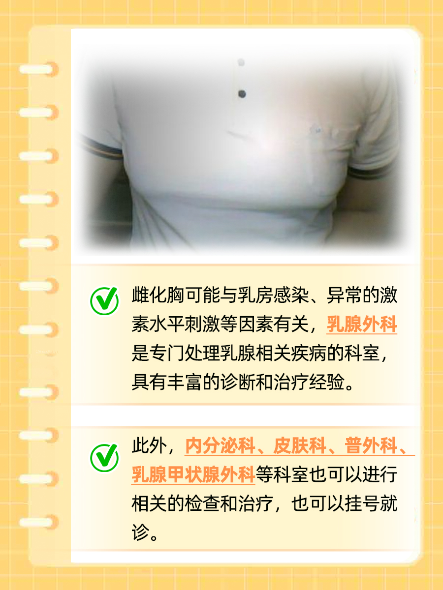 男性朋友们看过来：雌化胸挂什么科？