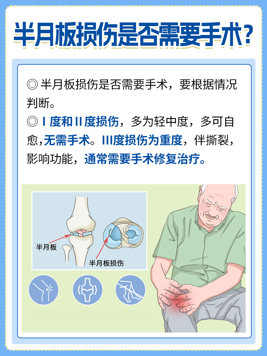 一起查看：半月板损伤需要手术吗？