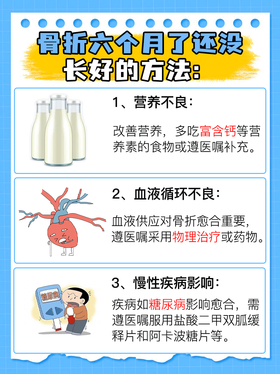 骨折六个月了还没长好，如何应对？