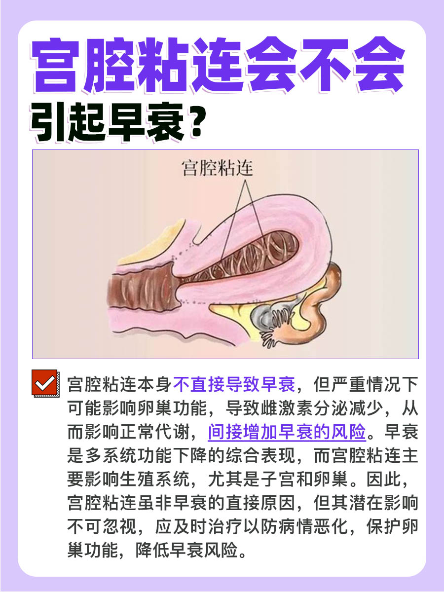 一文带你了解：宫腔粘连会导致早衰吗？