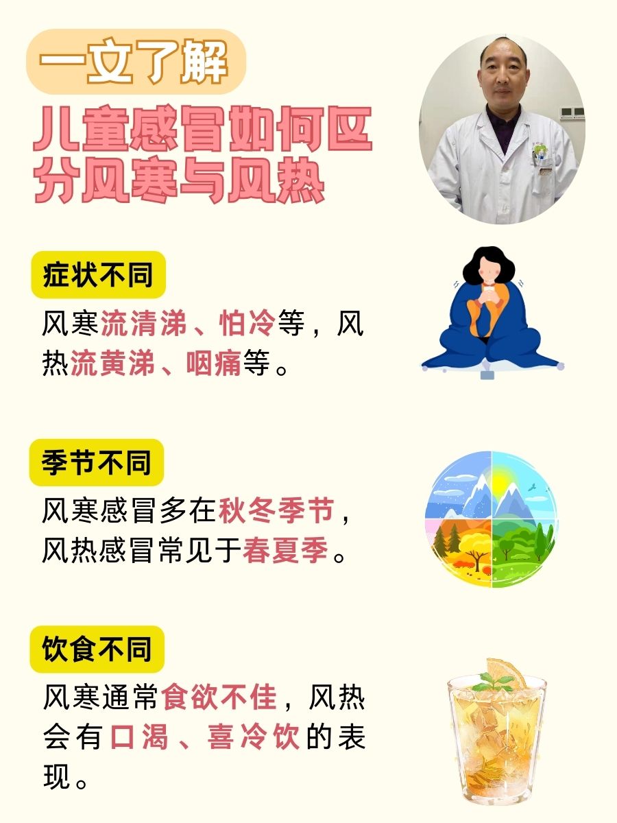一文了解：儿童感冒如何区分风寒与风热？