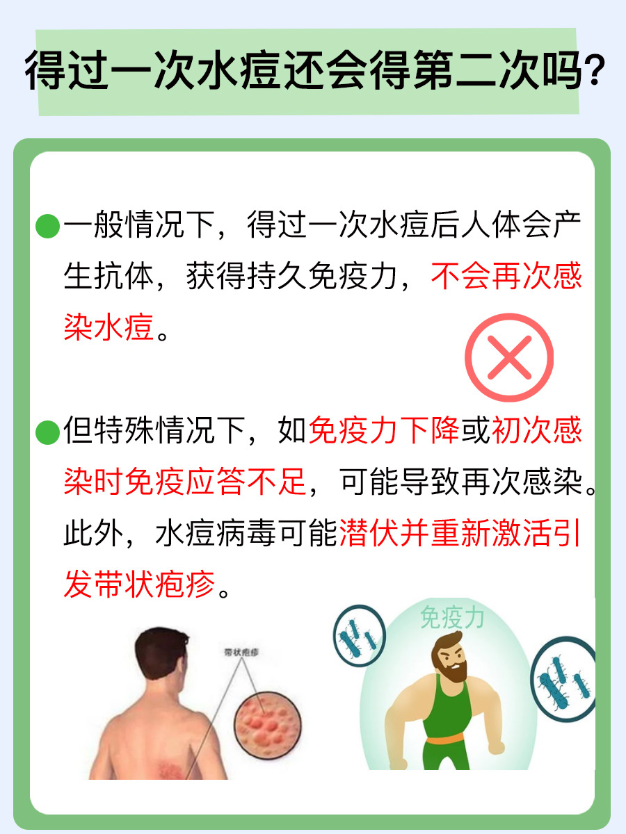 得过一次水痘还会得第二次吗？带你了解真相！
