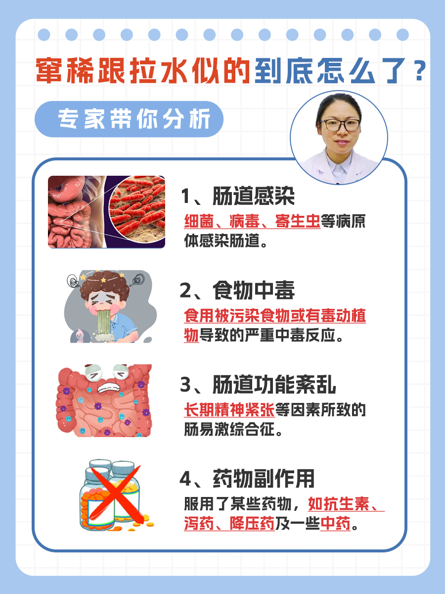 窜稀跟拉水似的到底怎么了？专家带你分析