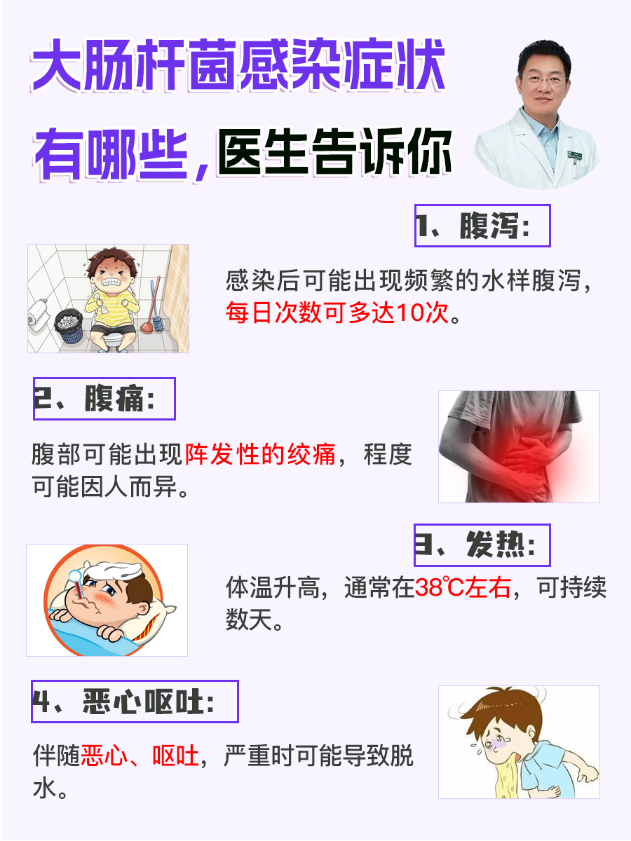 大肠杆菌感染症状有哪些，医生告诉你