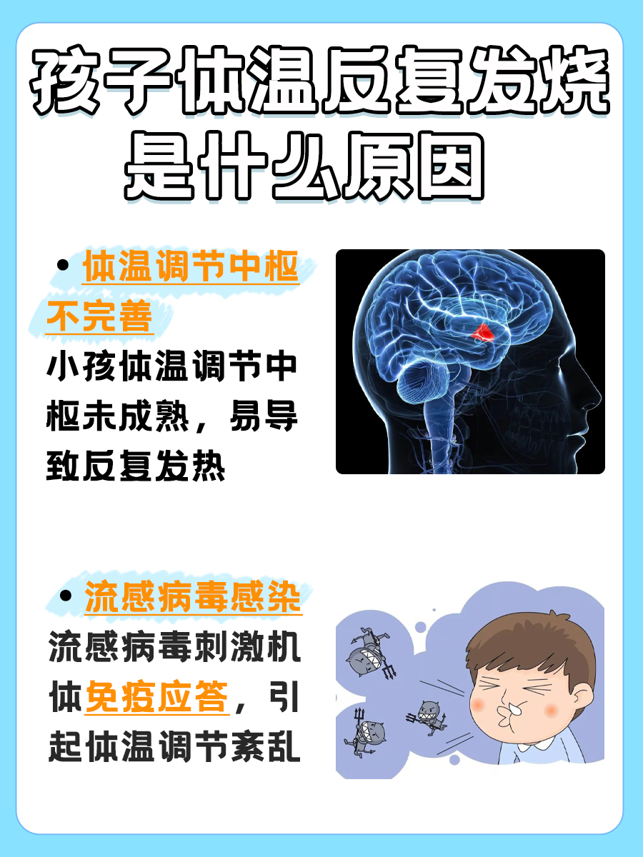 孩子反复发烧，是何原因？