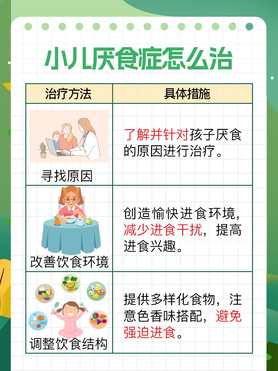 小儿厌食症治疗方法，如何有效治疗