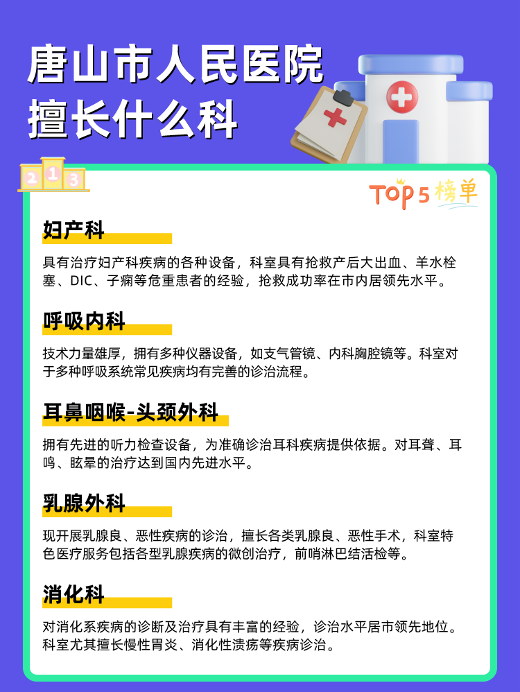 唐山市人民医院擅长什么科