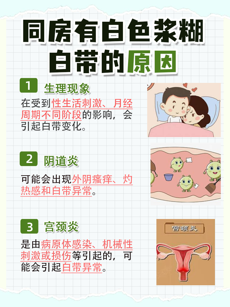 同房时白色浆糊白带，你知道是什么原因吗