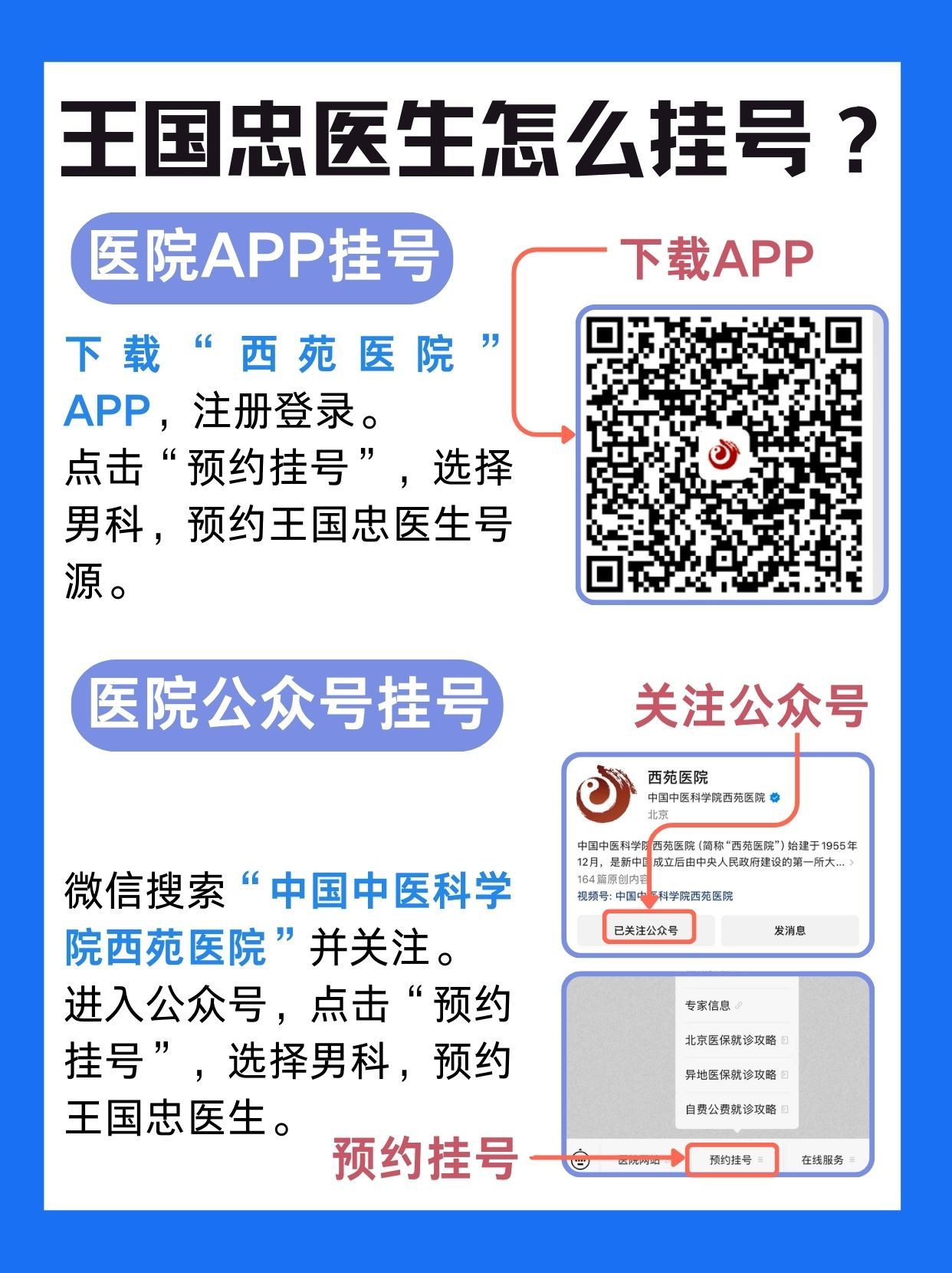 北京西苑医院王国忠医生怎么样？怎么挂号
