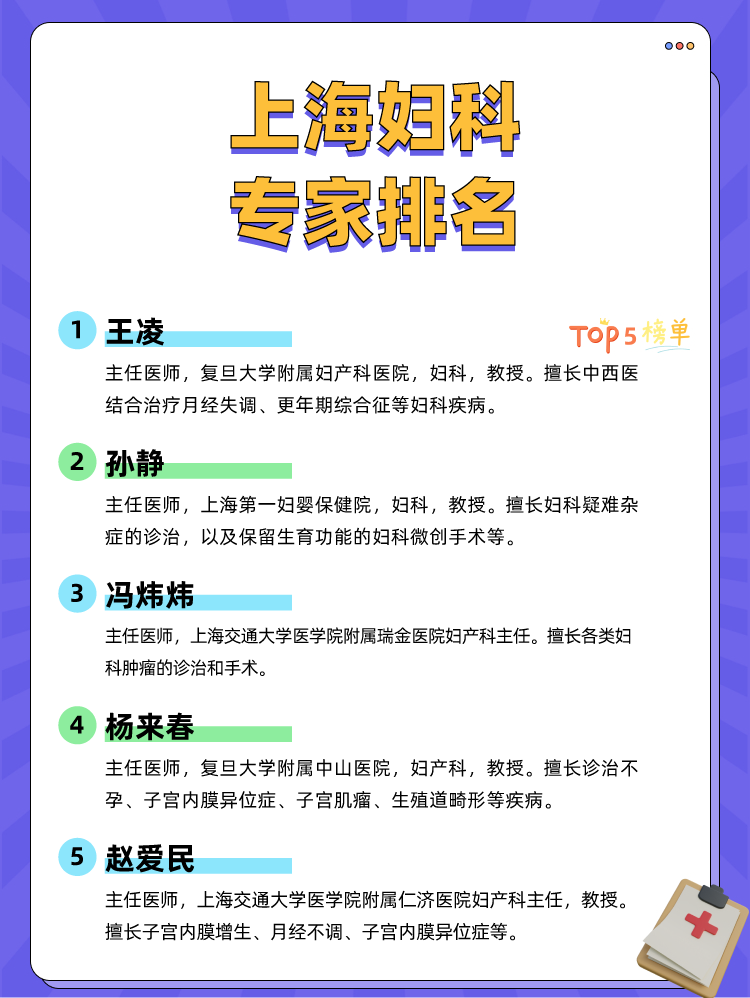 上海妇科专家排名
