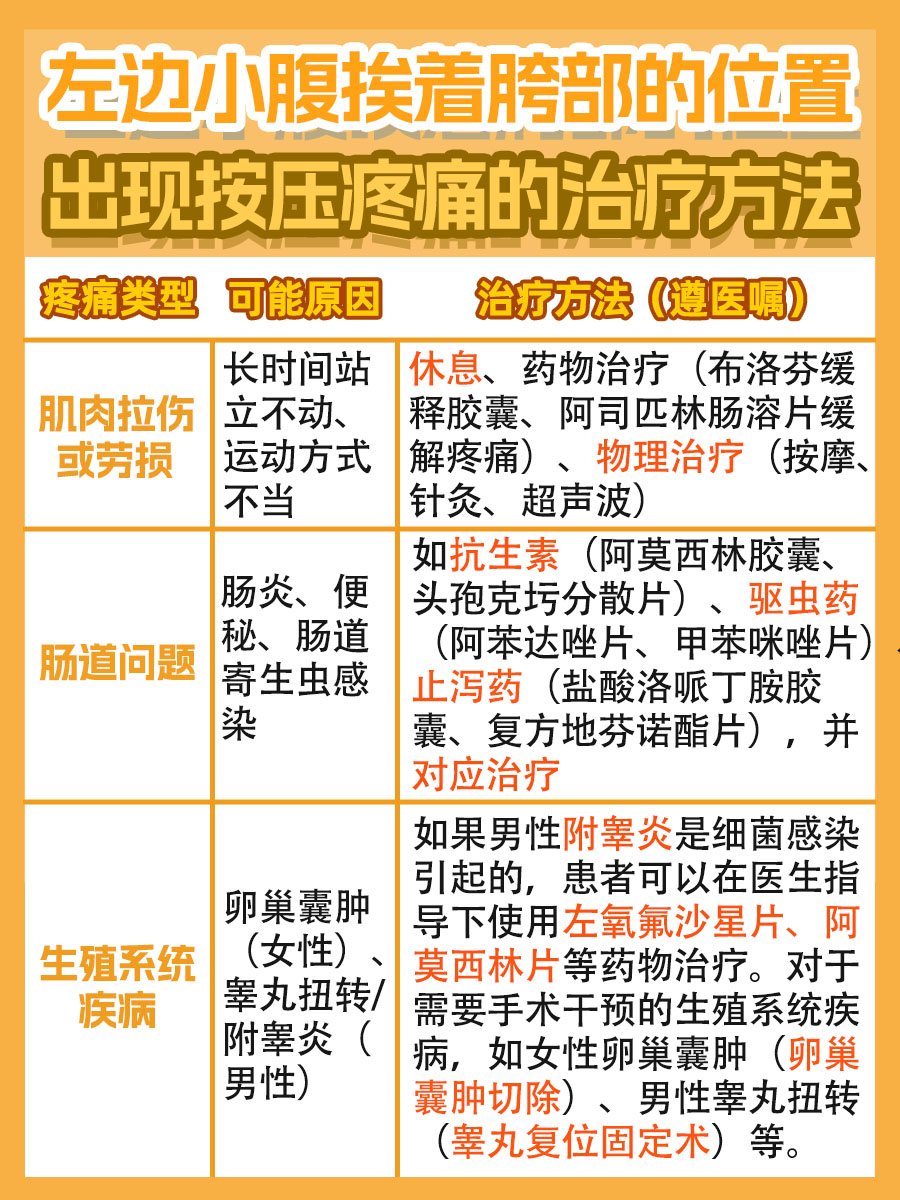 左侧小腹胯部按压疼痛，可能是什么原因？