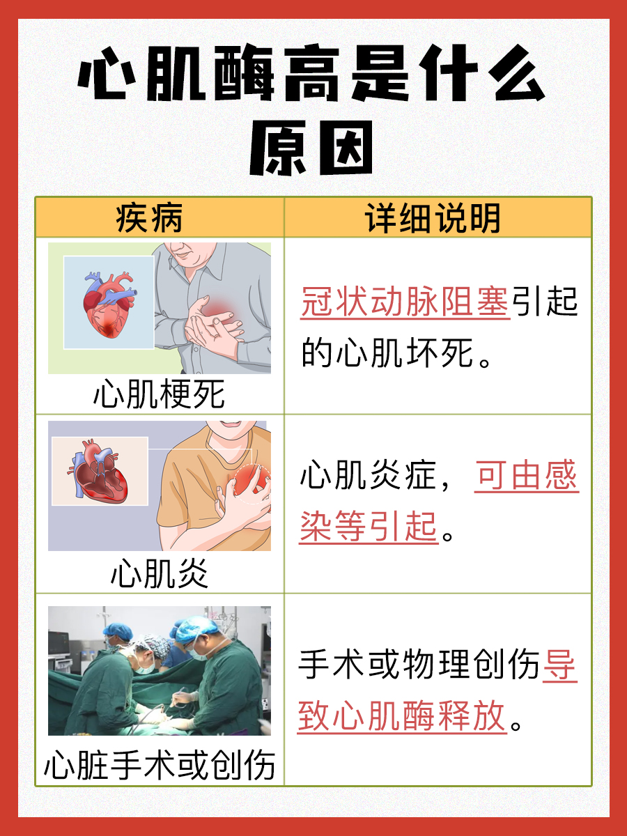 心肌酶偏高原因及治疗方法,关注心脏健康