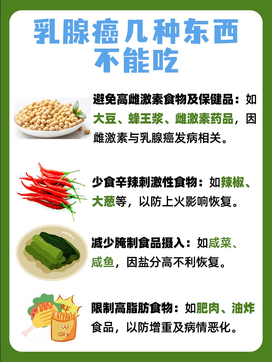 乳腺癌10种东西不能吃,名单来了