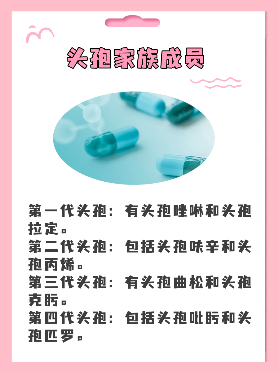头孢家族大揭秘，从一代到四代，你了解多少？