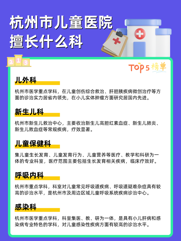 杭州市儿童医院擅长什么科