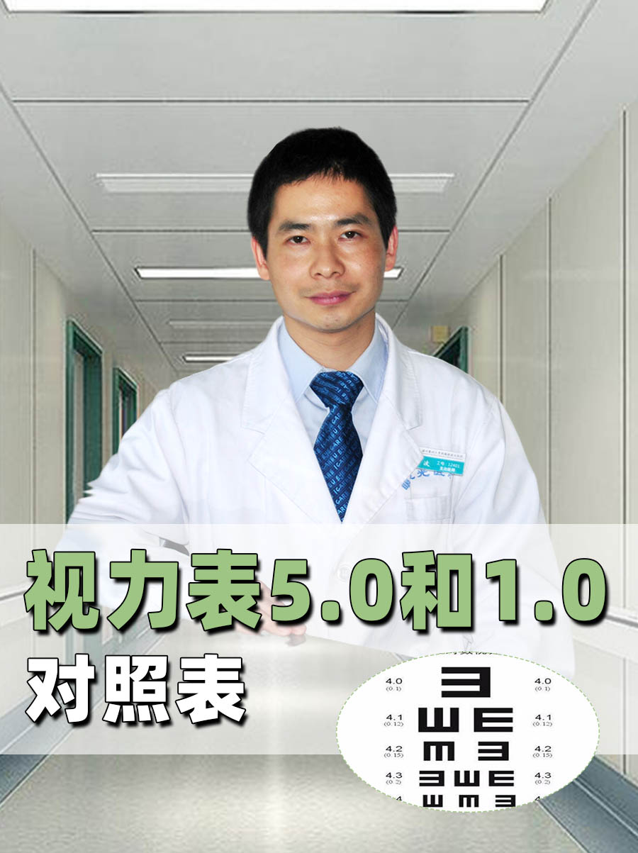 视力表5.0和1.0对照表