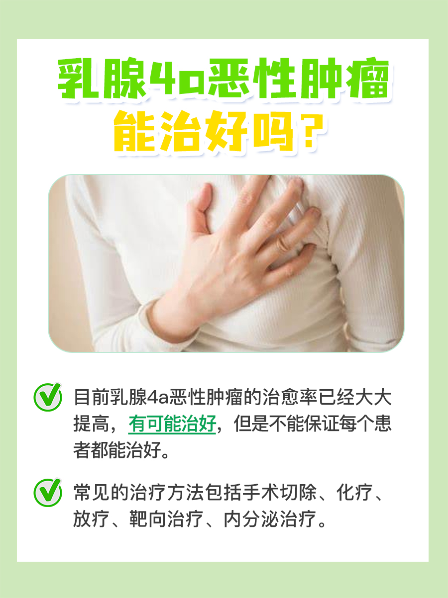 乳腺4a恶性，别怕，我们有办法！