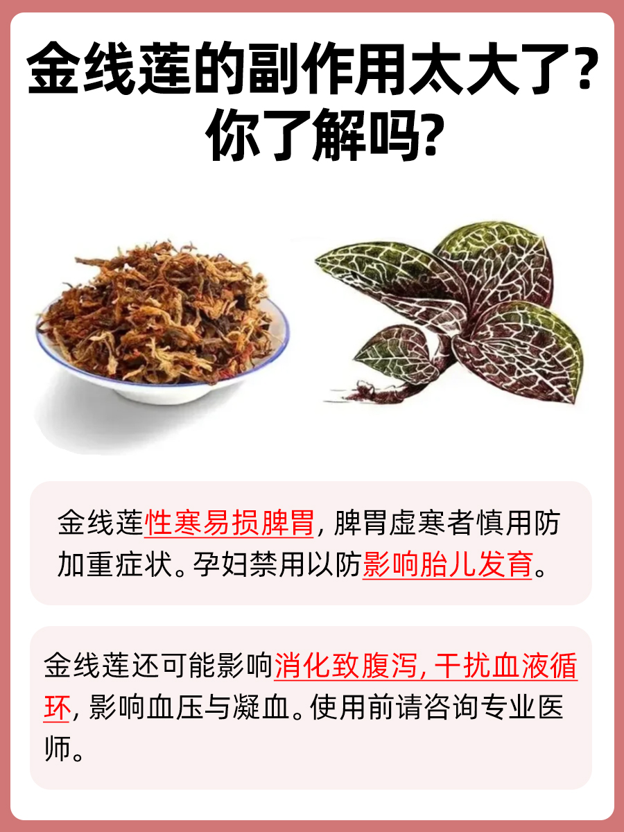 惊！金线莲也有这些“大”问题？服用前必看！