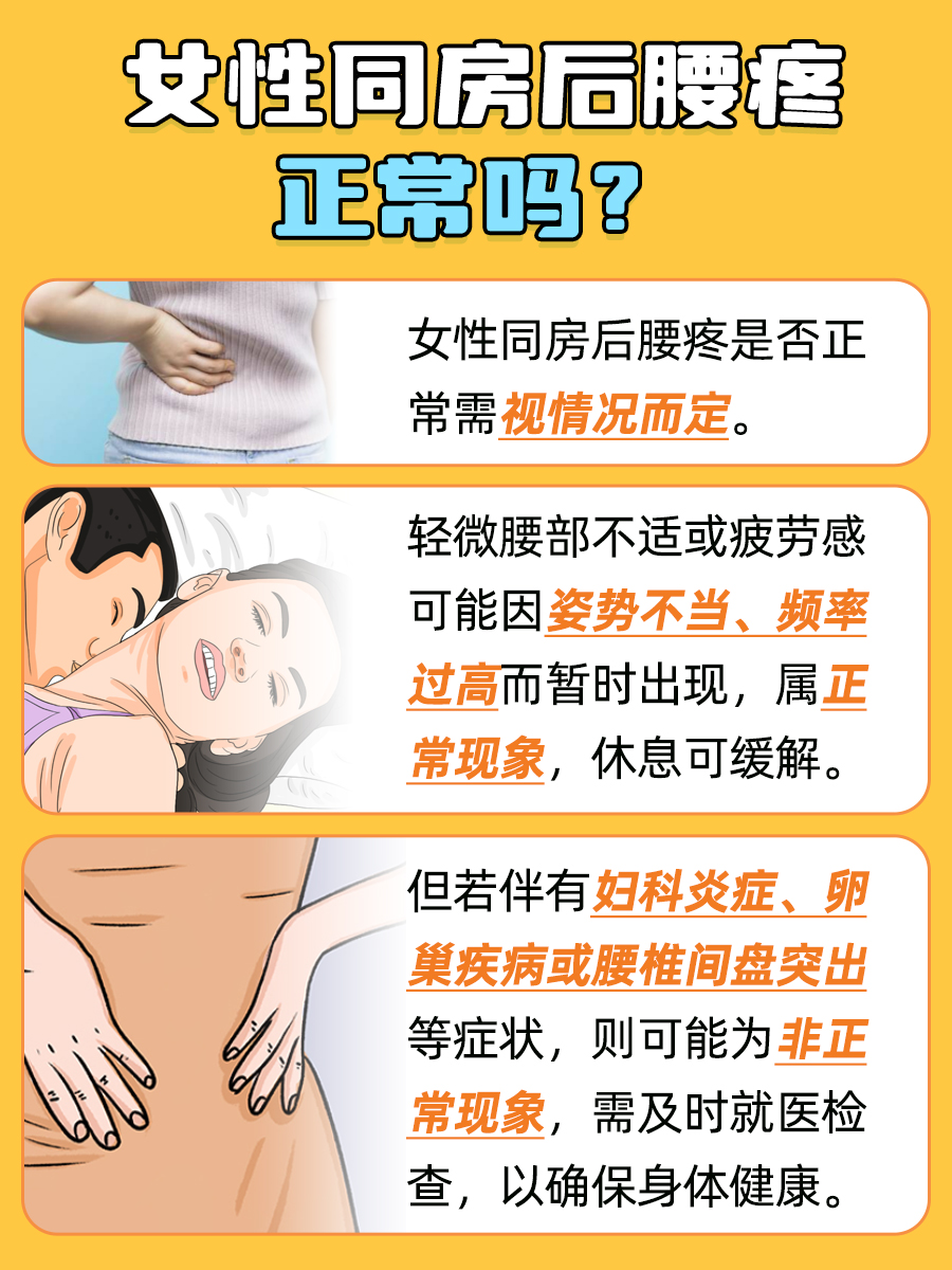 女性同房后腰疼正常吗？答案揭晓