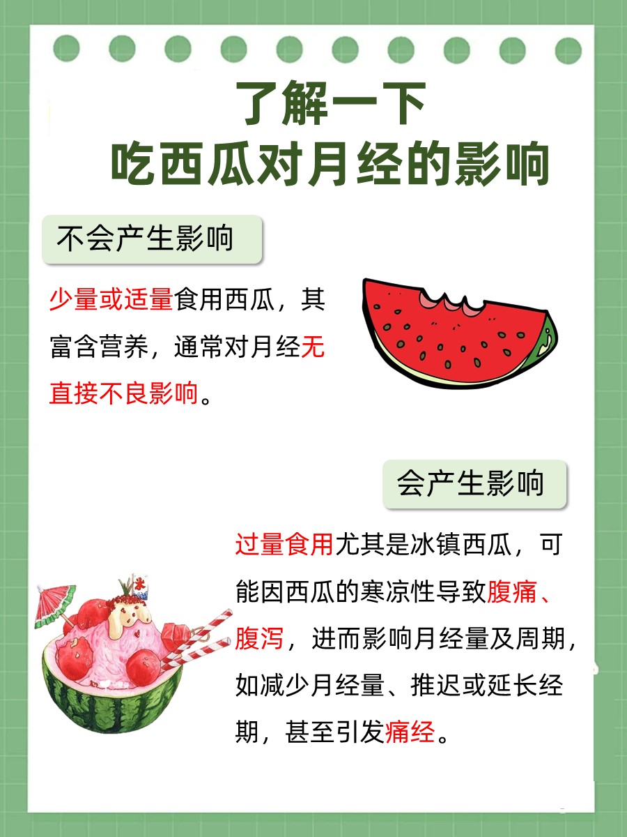 女性朋友必看！吃西瓜会影响月经吗？