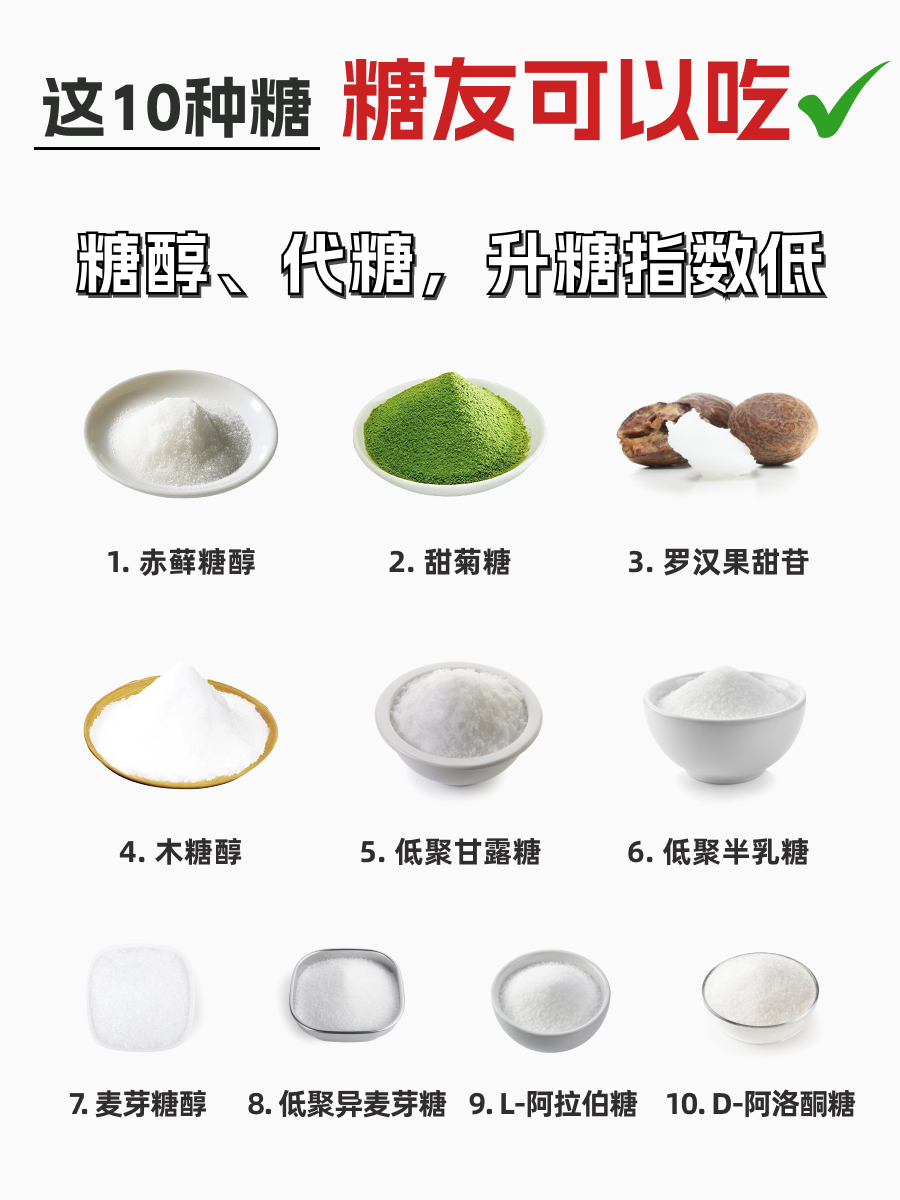 糖尿病人可以吃哪些糖，冰糖能吃吗？