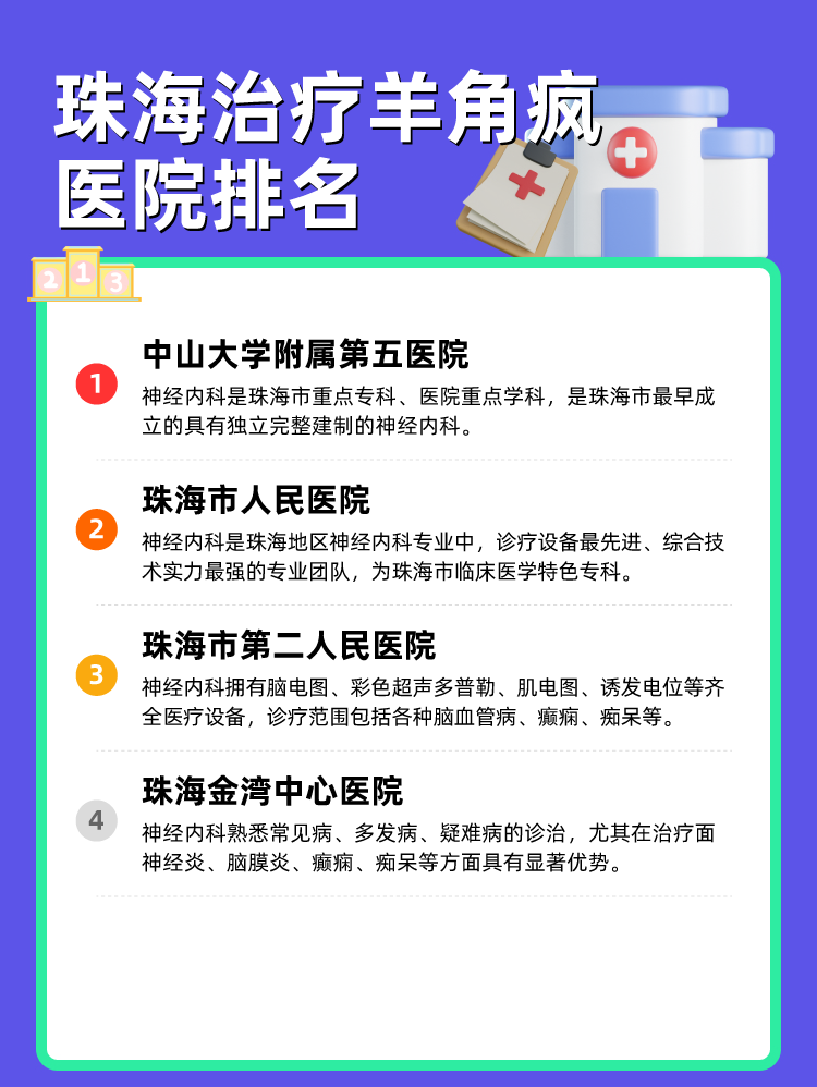 珠海治疗羊角疯医院排名
