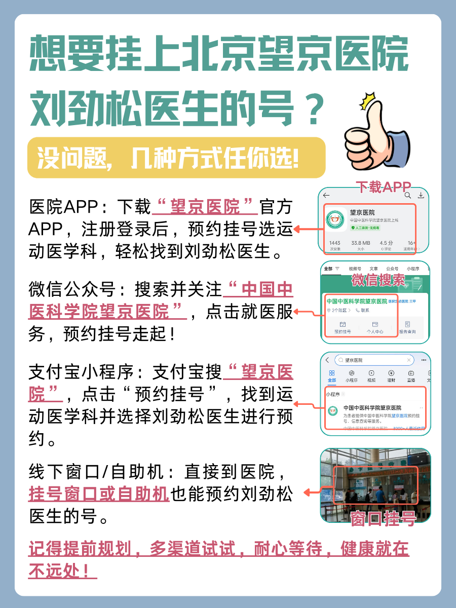 北京望京医院刘劲松医生怎么样？怎么挂号？