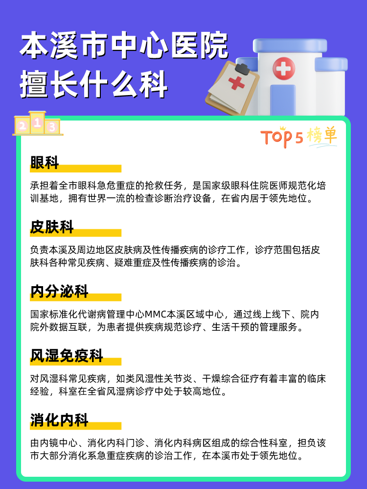 本溪市中心医院擅长什么科
