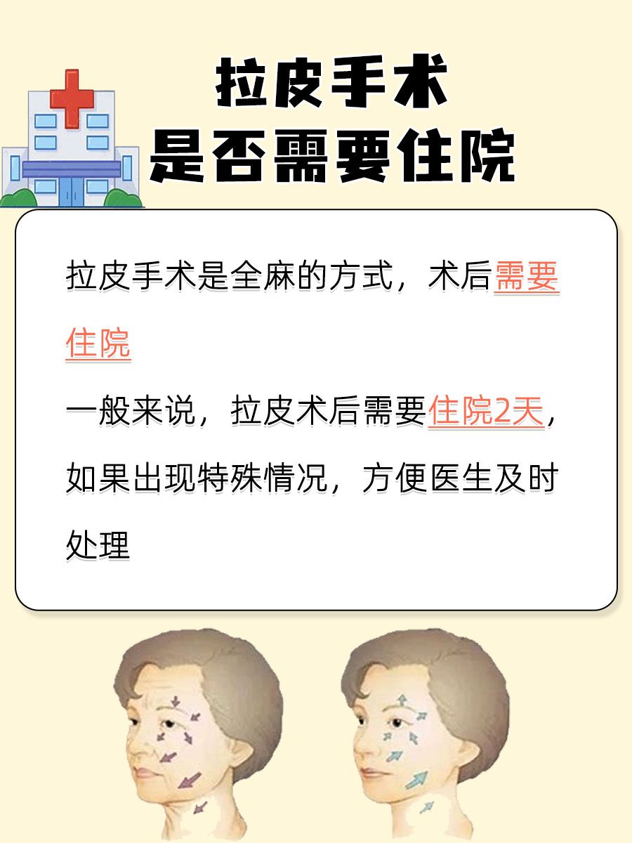 拉皮手术是否需要住院,医生告诉你答案