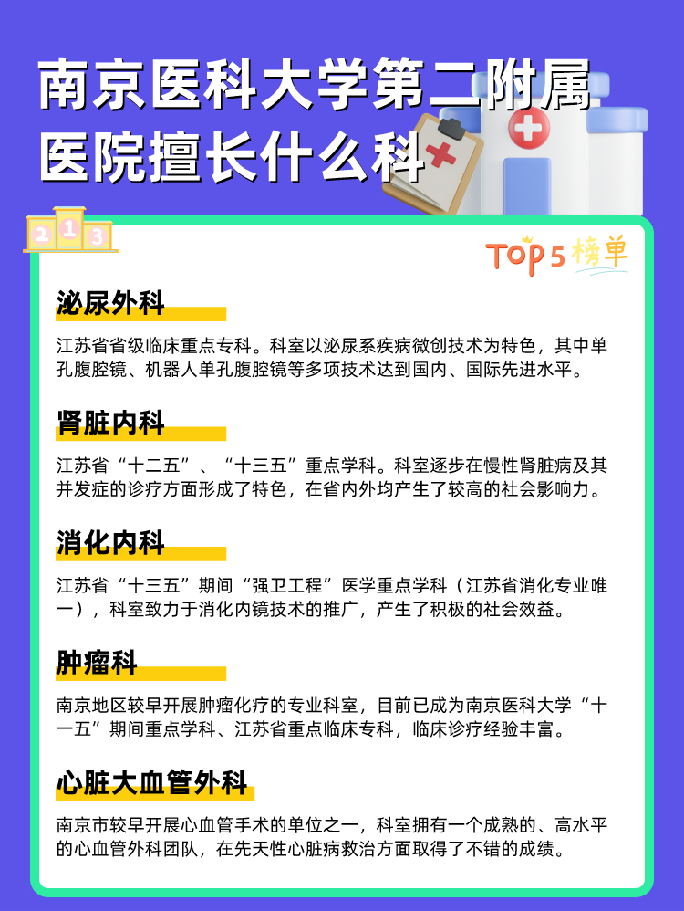 南京医科大学第二附属医院擅长什么科