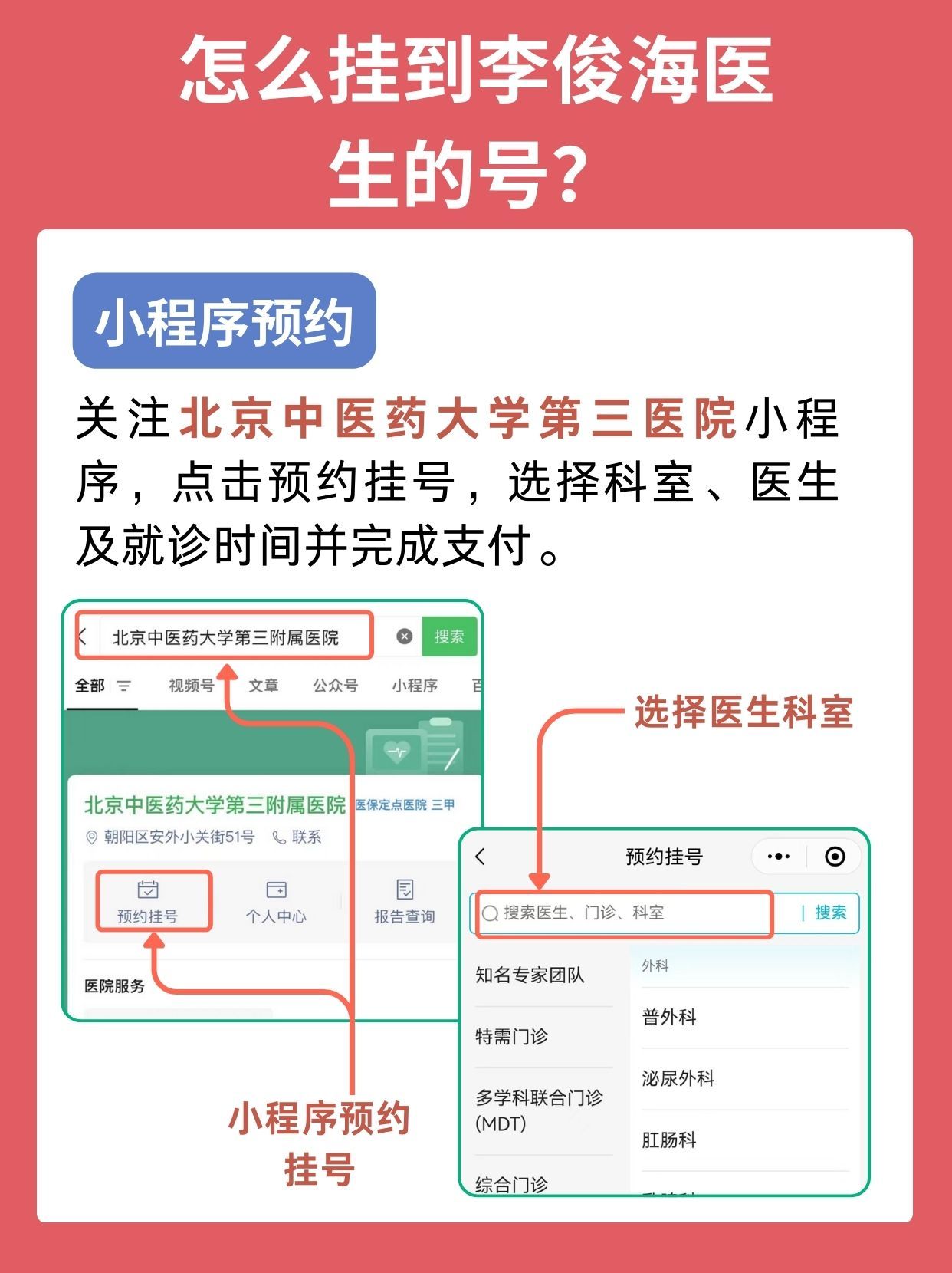 北京中医药大学第三附属医院李俊海医生怎么样？怎么挂号？