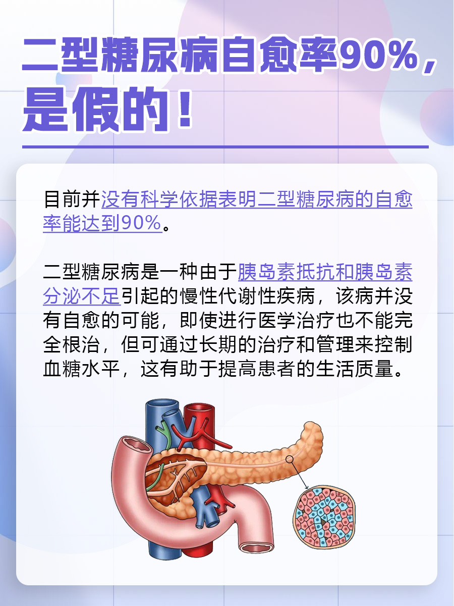 辟谣：二型糖尿病自愈率90%