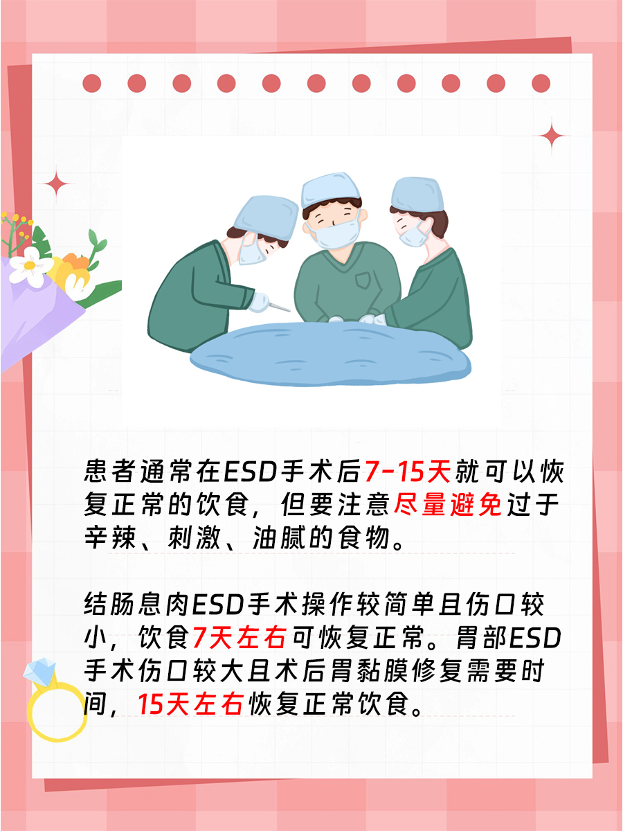 速度戳！ESD手术后患者多久可以正常饮食？