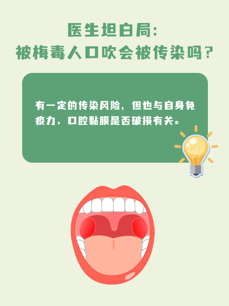 医生坦白局:被梅毒人口吹会被传染吗?