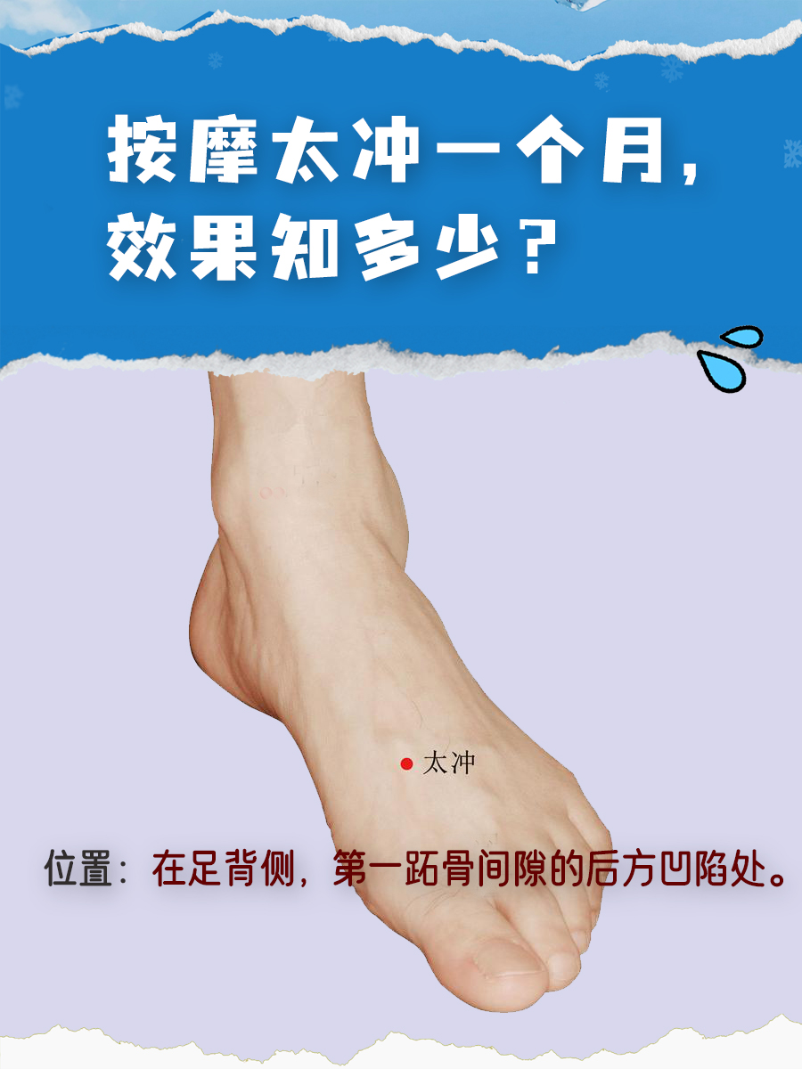 按摩太冲一个月,效果知多少?