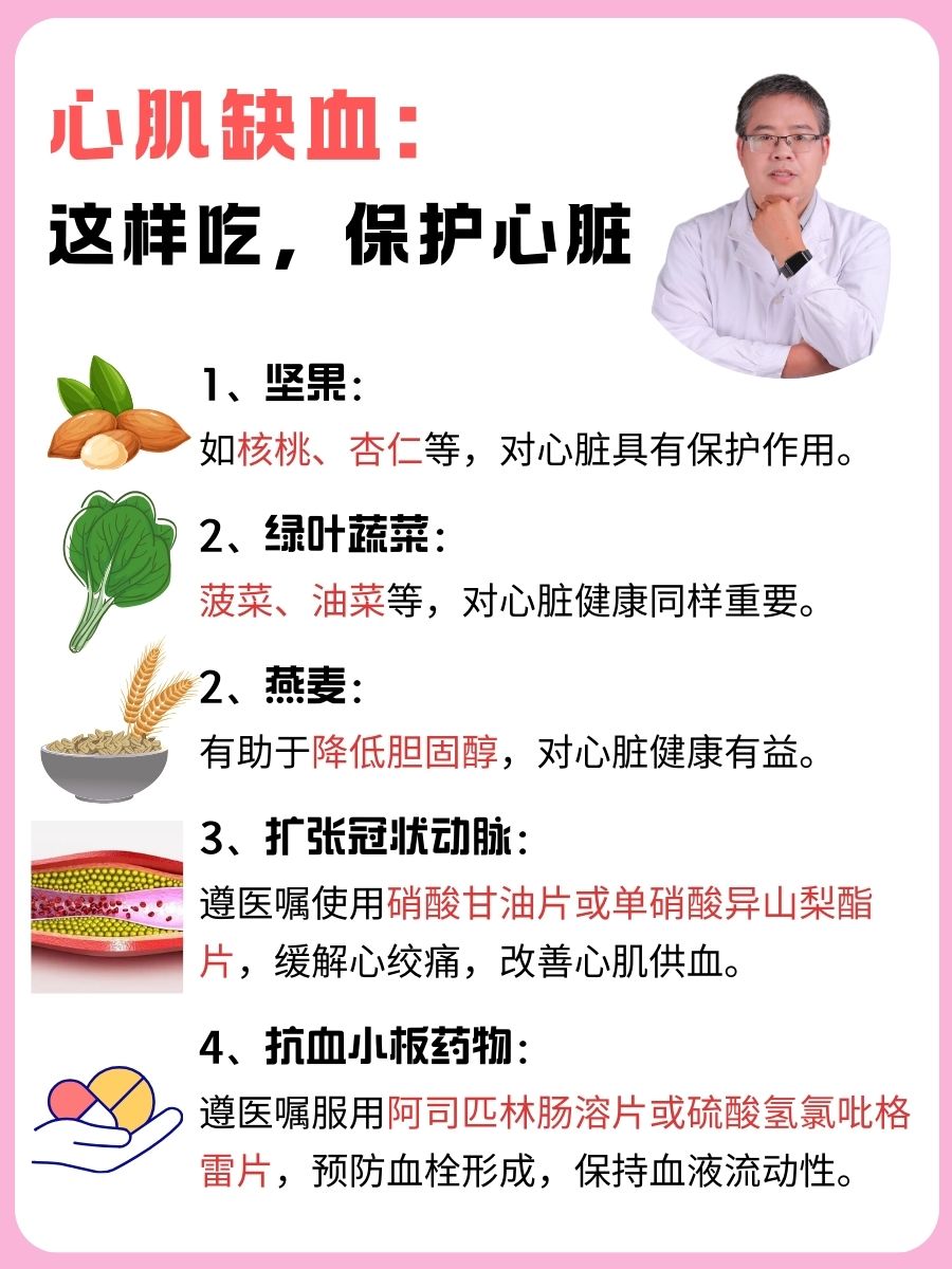 心肌缺血：这样吃，保护心脏