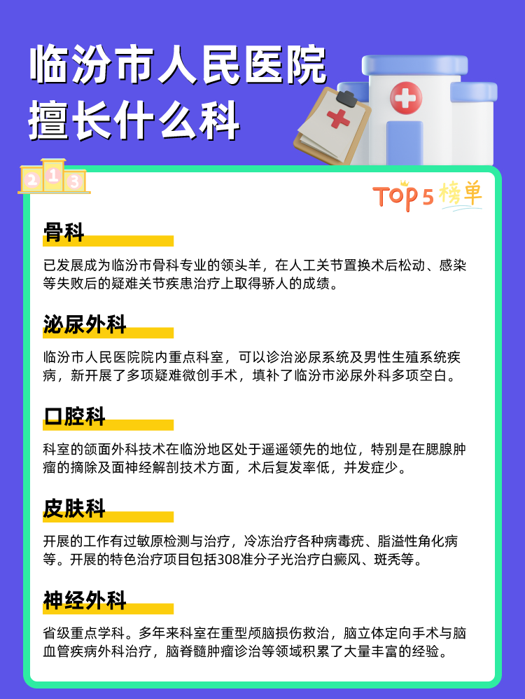 临汾市人民医院擅长什么科