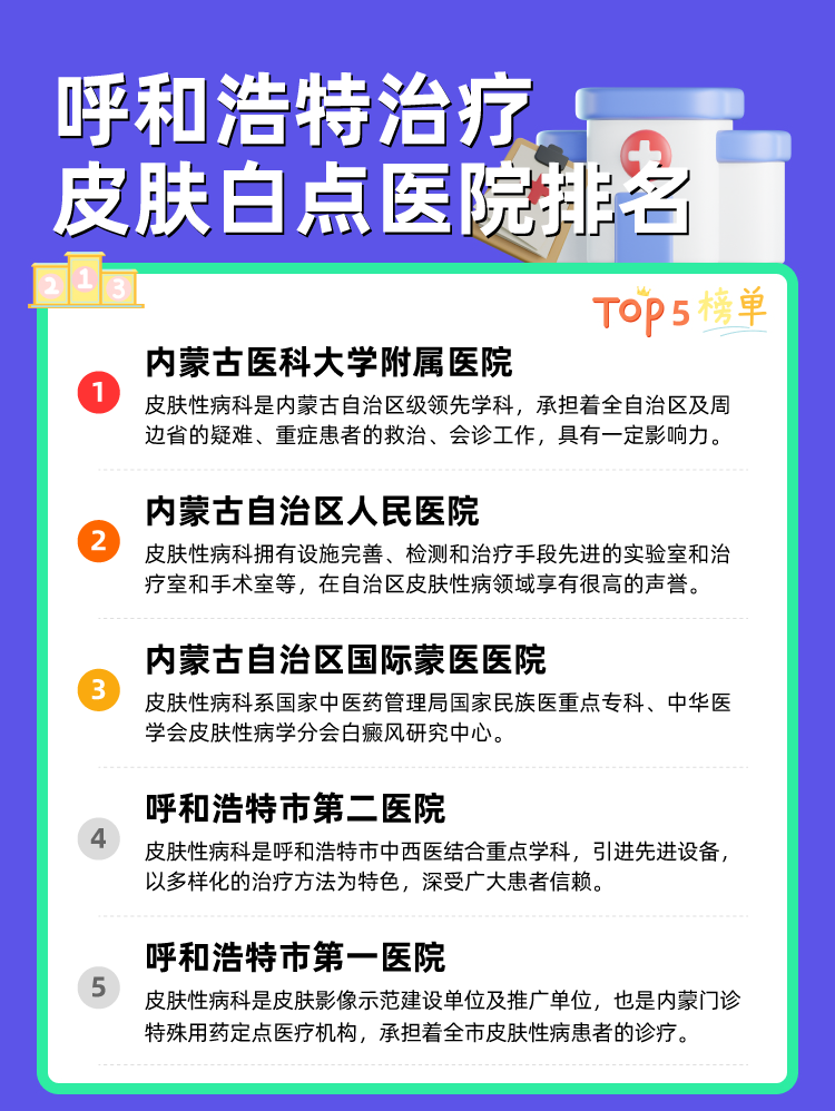 呼和浩特治疗皮肤白点医院排名