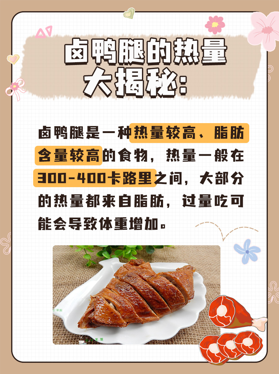 卤鸭腿热量揭秘:美味背后的“卡路里炸弹”?