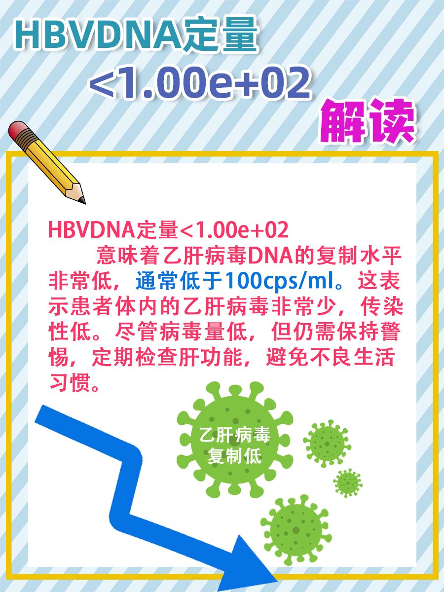 解读！HBVDNA定量<1.00e+02