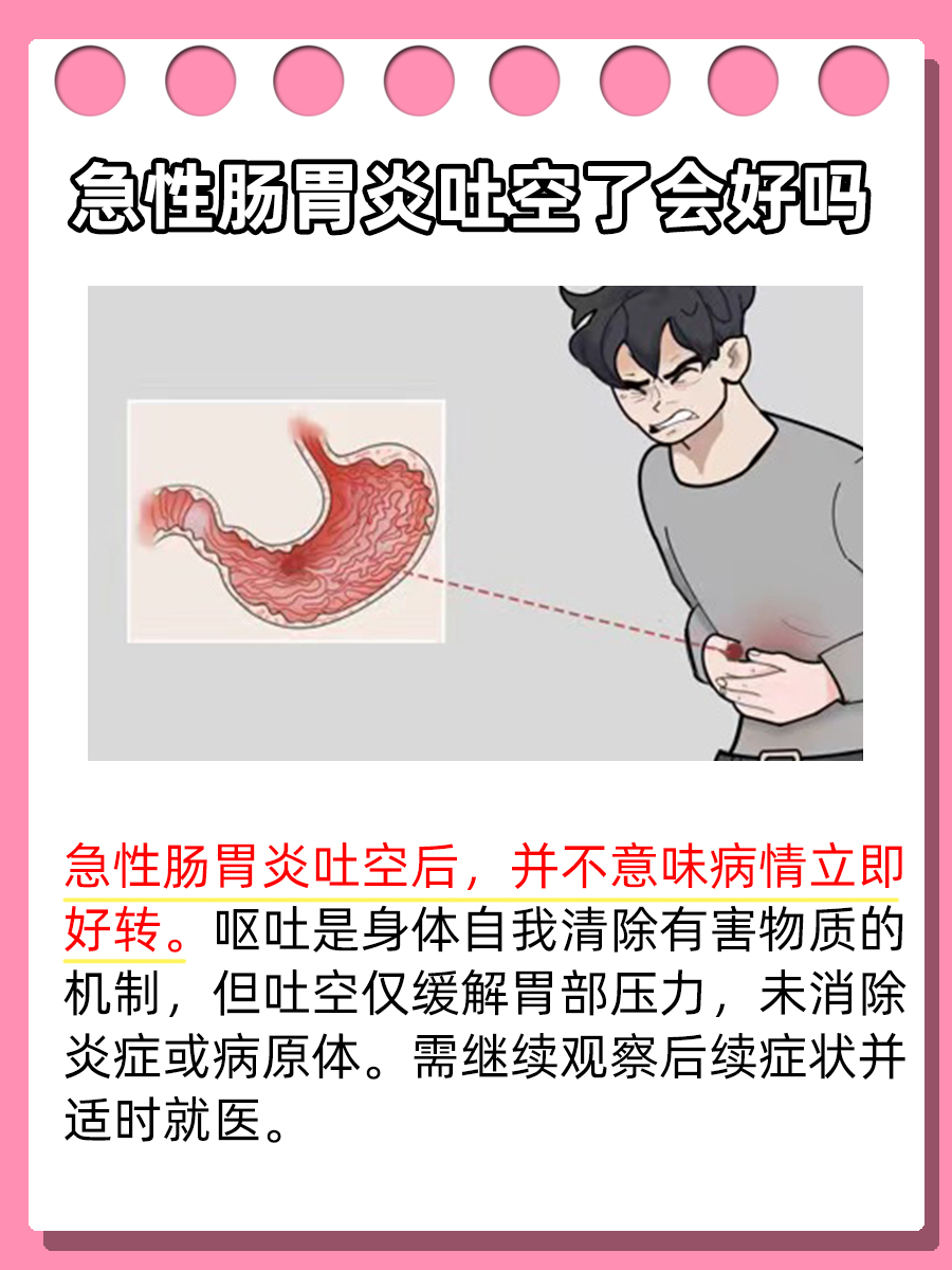 急性肠胃炎:吐空后能否自然缓解?
