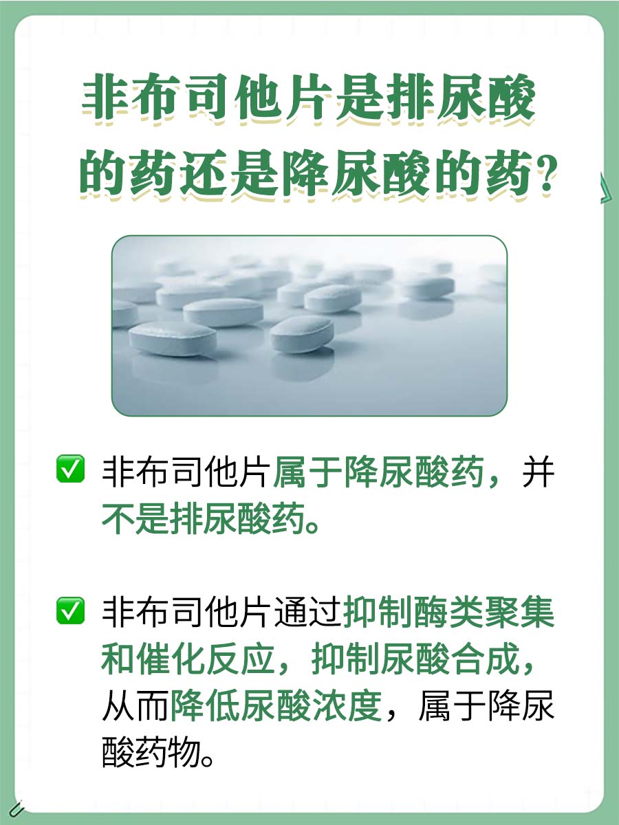 非布司他片是降尿酸还是排尿酸的药？