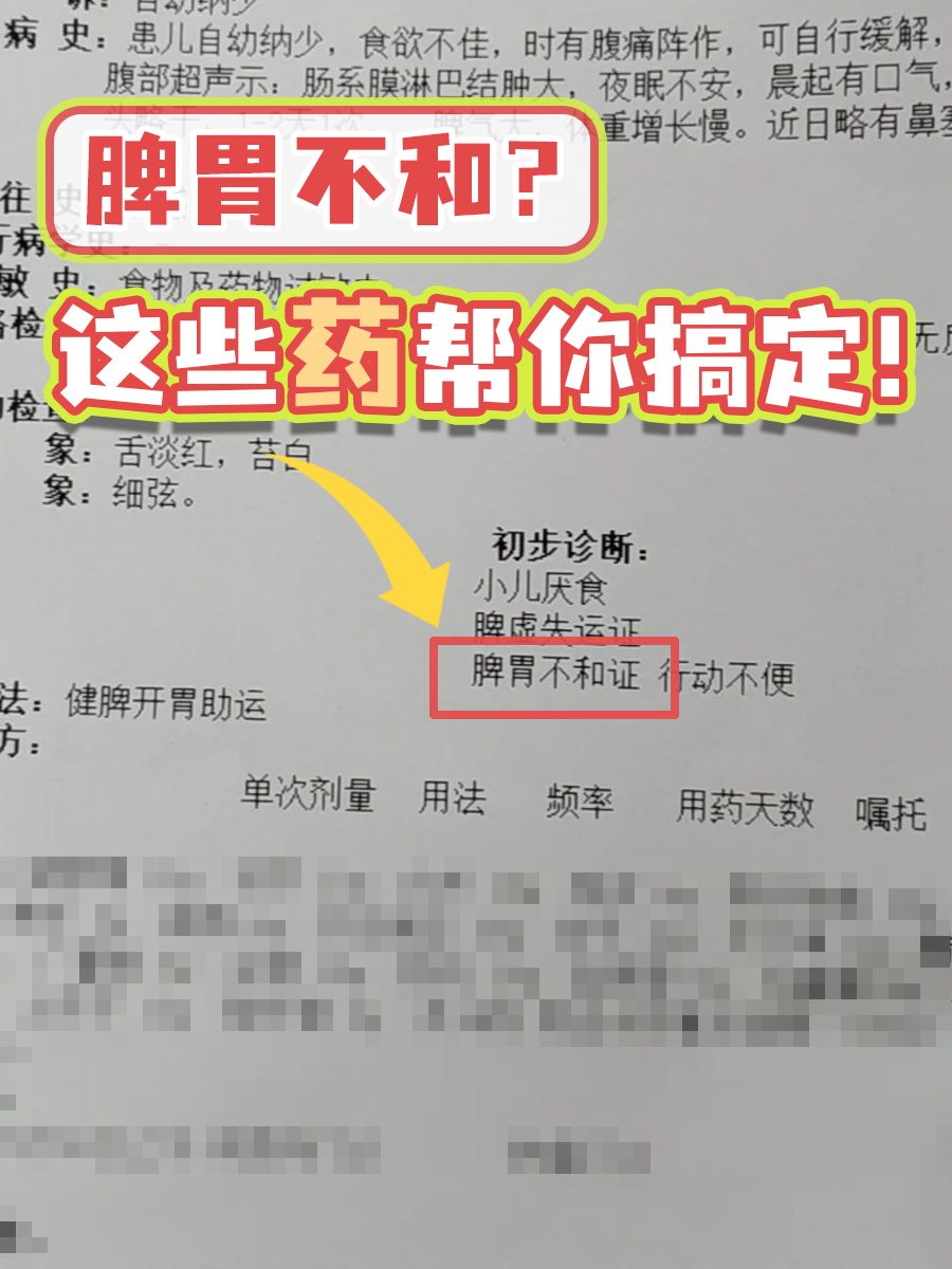 脾胃不和？这些药帮你搞定！