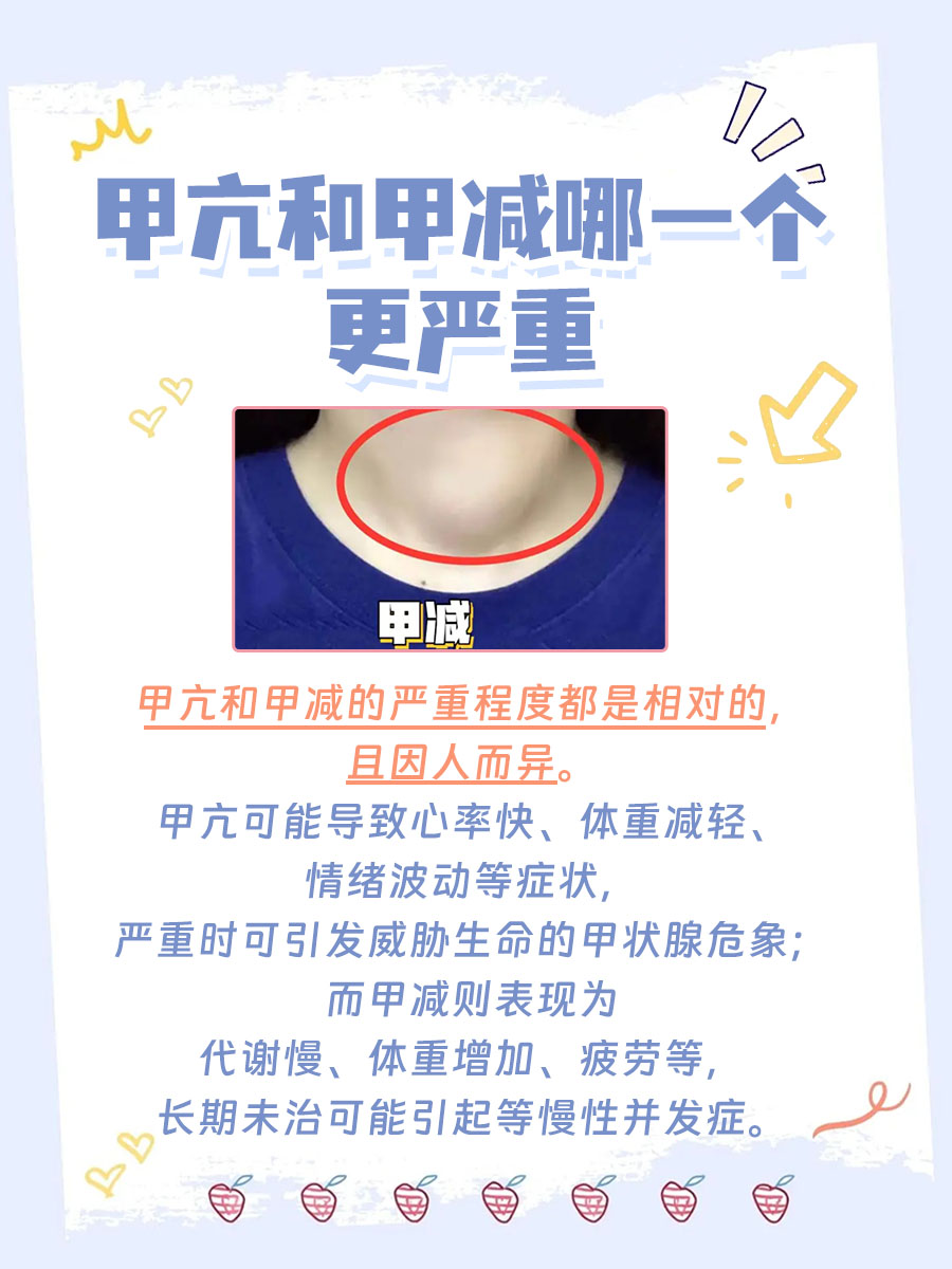 甲亢与甲减对比：哪个健康状况更严峻
