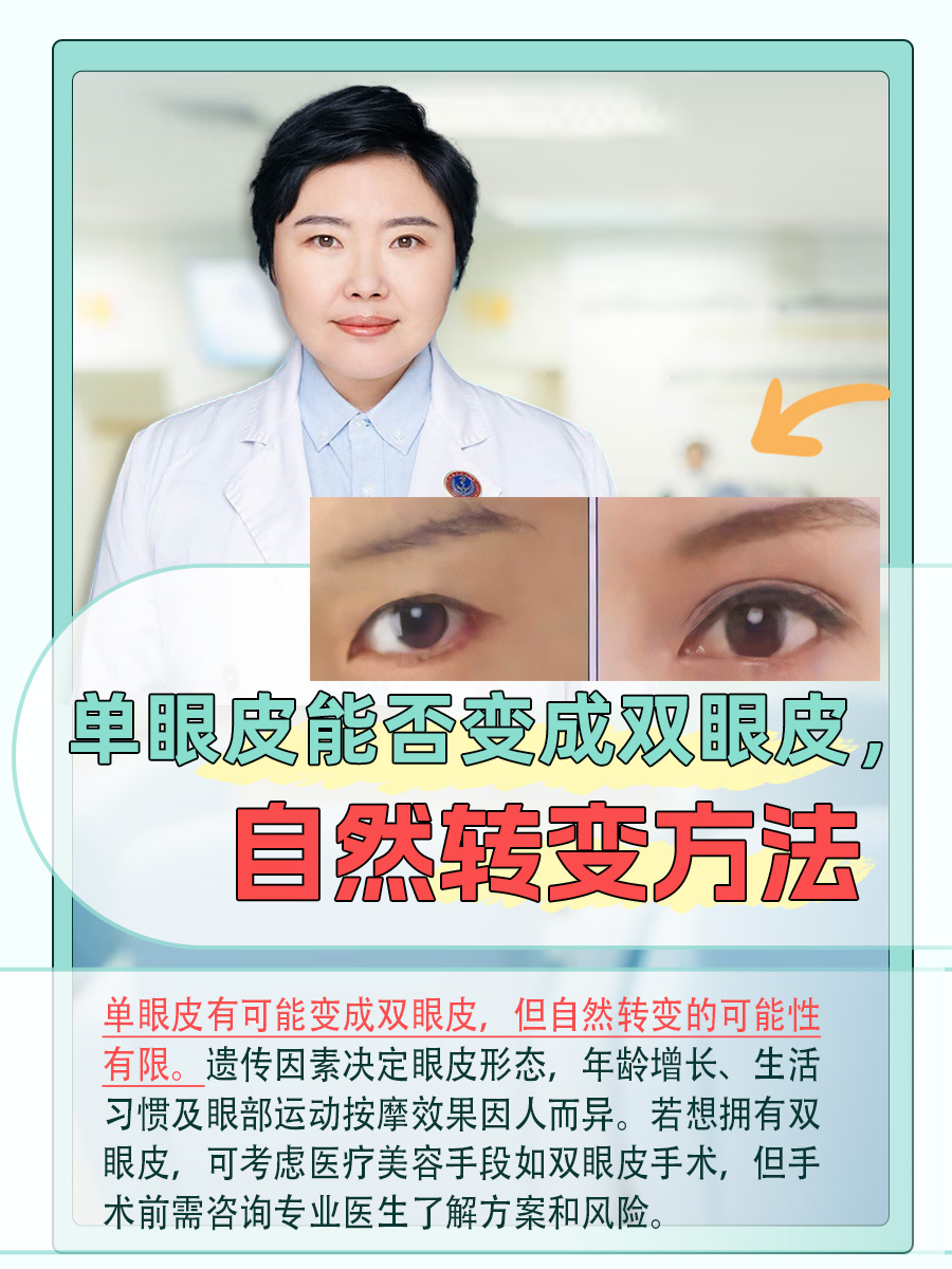 单眼皮能否变成双眼皮，自然转变方法