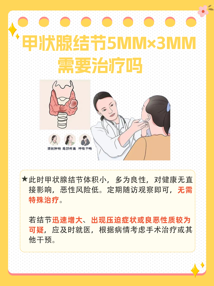 一文解读：甲状腺结节5mm×3mm需要治疗吗