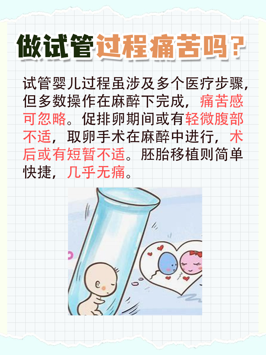 医生告诉你：做试管的过程痛苦吗？