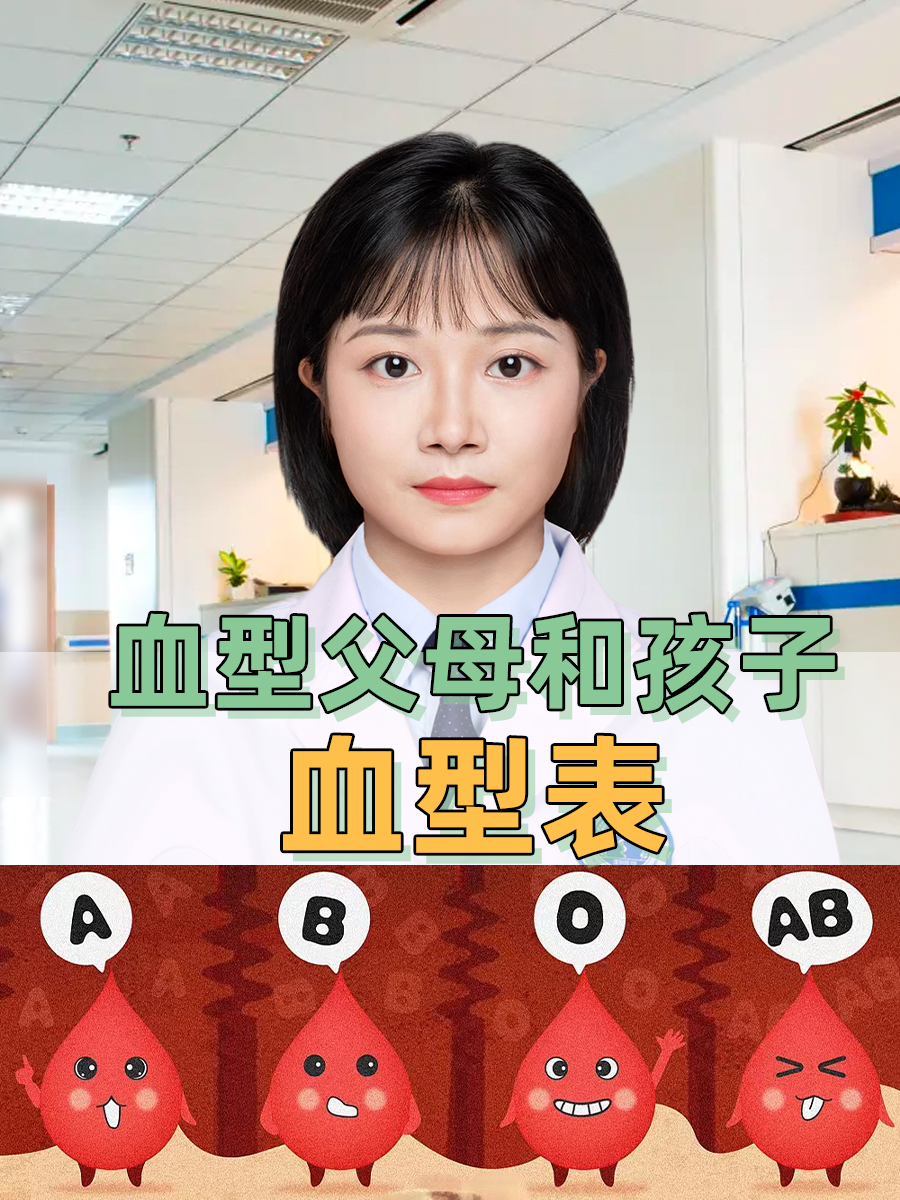 血型父母和孩子血型表