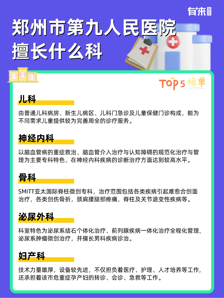 郑州市第九人民医院擅长什么科