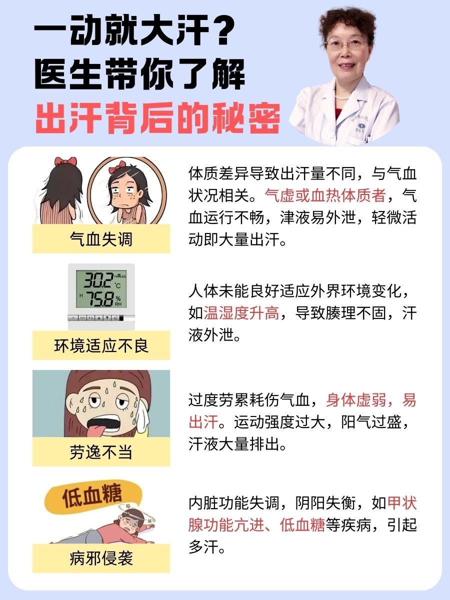 一动就大汗？医生带你了解出汗背后的秘密